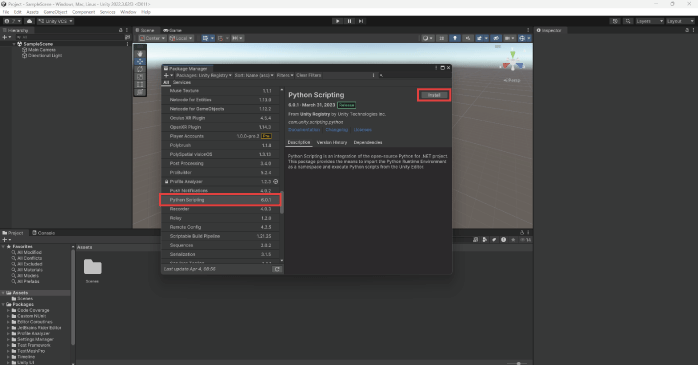 「Install」をクリックする